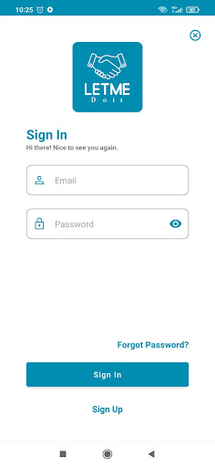 Android application LetMeDoIt screenshort