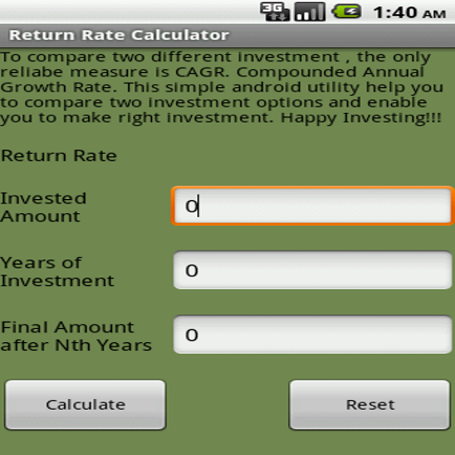 Download Return Rate Calculator Free APK 2.4 for Android