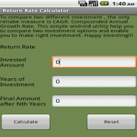 Return Rate Calculator Free