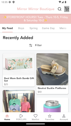 Android application Mirror Mirror Boutique screenshort