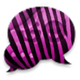 GO SMS - Purple Zebra icon