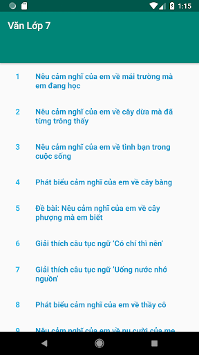 Những bài văn hay lớp 7 Screen 2