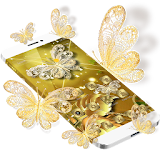 Luxury Gold Glitter Butterfly Theme icon