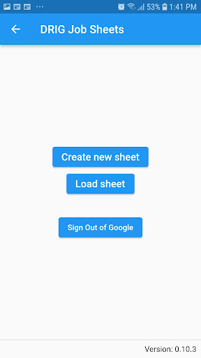 DRIG Job Sheets Screen 2