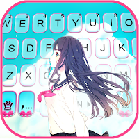 Anime JK Girl Keyboard Backgro