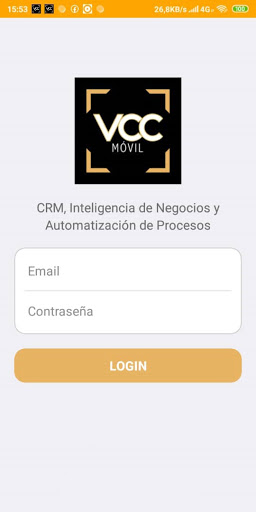 Android application CRM VCC screenshort