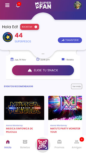 Android application SuperFan screenshort