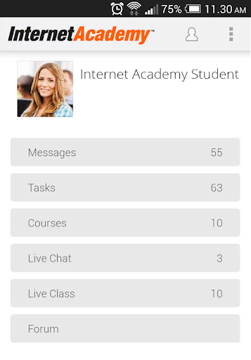 Android application InternetAcademy screenshort