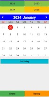 screenshot of 2024 Calendar