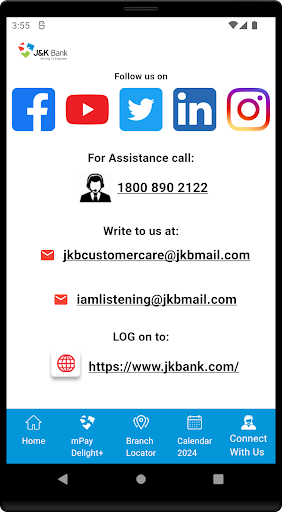 J&K Bank eCalendar Screenshot