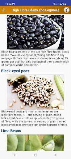 Dietary Fiber Food Sources screenshot 7