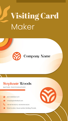 Visiting Card Maker & Editor Screen 2
