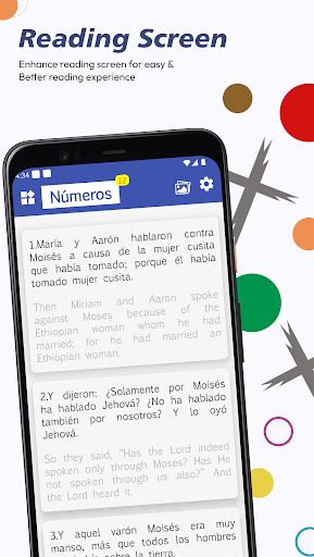 Android application Spanish English Bible screenshort