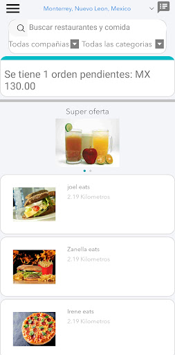 Android application 4Mart Realiza tus pedidos screenshort