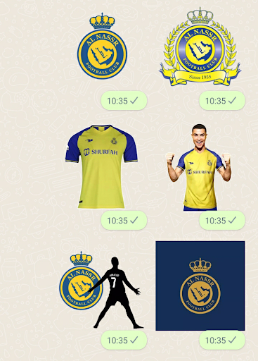 Android application Al-Nassr Stickers screenshort