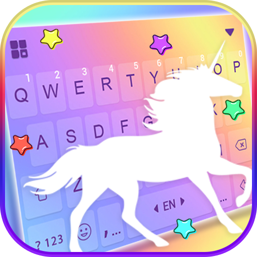 White Unicorn Keyboard Theme logo