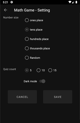 Math Game Screen 2