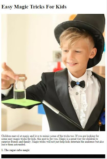 Android application How to Do Magic Tricks screenshort