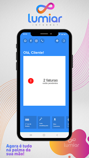 Android application Lumiar Internet screenshort
