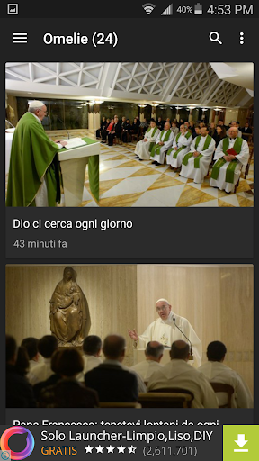 Messa del Papa Francesco Screen 3