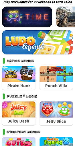 Android application PRARA GAMES screenshort