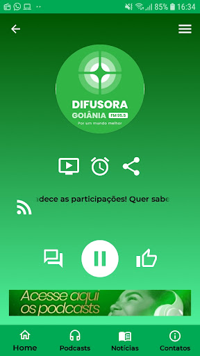 Android application Rádio Difusora Goiânia screenshort