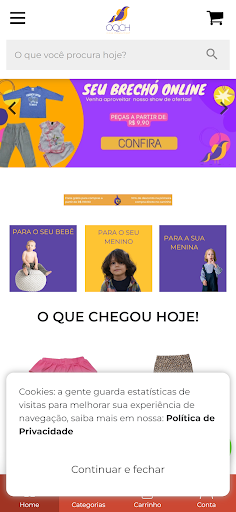 OQCH Brechó Infantil Screen 2