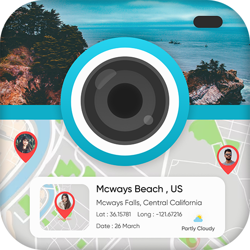 GPS Map On Camera & Timestamp Logo