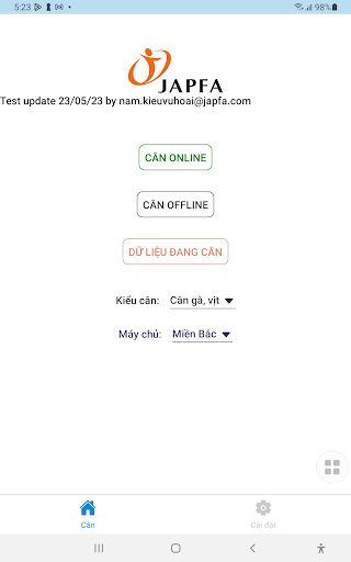 Android application Poultry Scale screenshort
