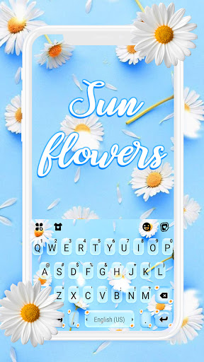Android application Sunny Daisy Keyboard Theme screenshort