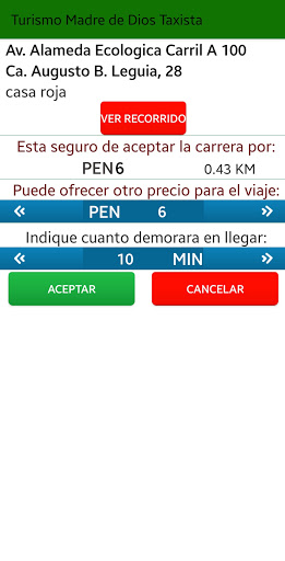 Turismo Madre de Dios Taxista Screen 3