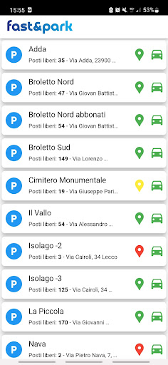 Android application fast&park screenshort