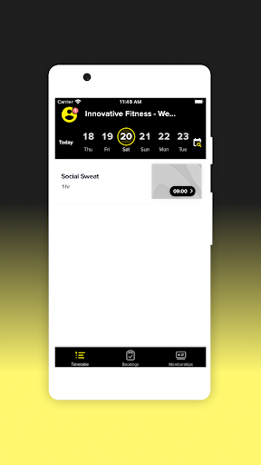 Innovative Fitness Booking Screen 2