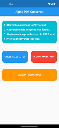 Android application Alpha PDF Converter screenshort