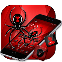 Red Black Spider Dark Launcher Theme ️