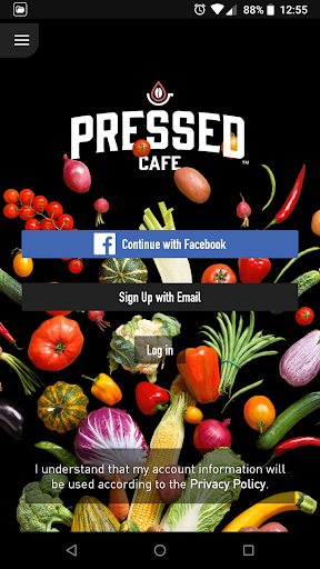 Android application Pressed Cafe screenshort