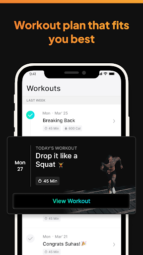 BurnCal : Personal Trainer App Screen 2