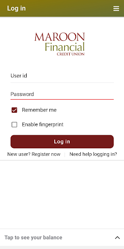 Android application Maroon Financial screenshort