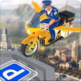 Flying Police Bike Rider Marshal : Rescue Mission icon
