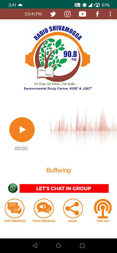 Android application Radio Shivamogga FM 90.8 Mhz screenshort