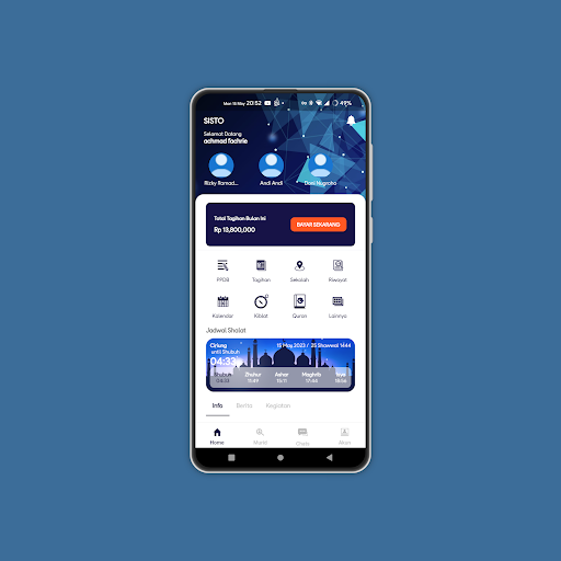 Android application SISTO Demo screenshort