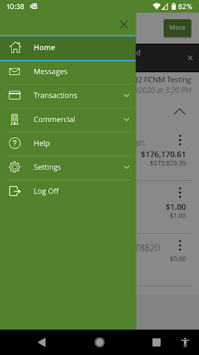 FCNM eBanking App Screen 2