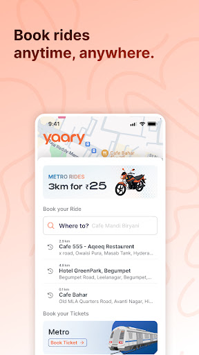 Yaary – Auto, Cab & Bike-Taxi Screen 2