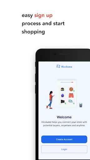 Android application Hicolumn for Merchant screenshort