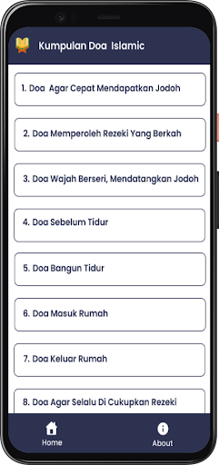 Android application Kumpulan Doa Islamic screenshort