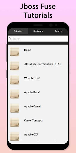 Android application Easy Jboss Fuse Tutorial screenshort