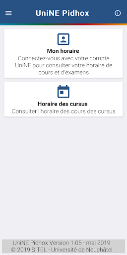 Android application UniNE Pidhox screenshort