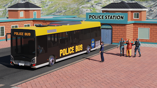 Police bus chase sim bus games Screen 2