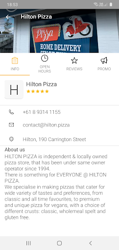 Hilton Pizza Screen 3