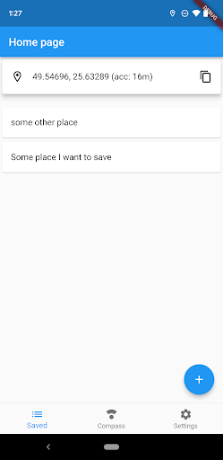 Android application PointMe screenshort
